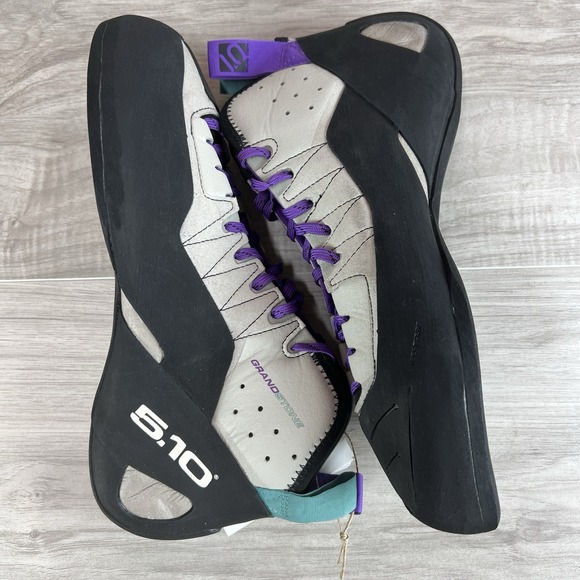 Adidas 5.10 Five Ten Grandstone Climbing Shoes Mens Sz 13 Black Purple BC0866 - Picture 6 of 8